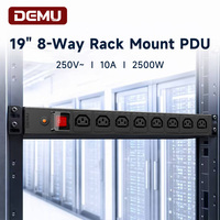 Server-Rack PDU Steckdosenleiste 8-fach IEC320 C13 10A Überlastschutzschalter für 19-Zoll-Netzwerkschrank OEM ODM CE