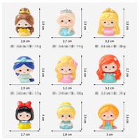 Niedliche Cartoon-Sammelfiguren Kinderspielzeug Geburtstagsgeschenk Tortendekoration Harz 3D Mini-Figur Prinzessin Mädchen für Überraschungs-Mystery-Tasche