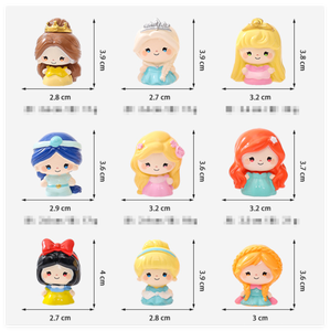 ของสะสมการ์ตูนน่ารัก ของเล่นเด็ก ของขวัญวันเกิด ตุ๊กตาเรซิ่น 3 มิติ ขนาดเล็ก เจ้าหญิงสาวน้อย สำหรับใส่ในถุงเซอร์ไพรส์ - Product Image 2