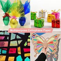 Feuilles Cellophane colorées transparentes, Film imperméable, emballage de Bouquet, fleur, livraison gratuite
