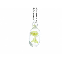 Kalung Liontin Lampwork Lemon Kustom dengan Hiasan Hewan Transparan Bernuansa Pantai untuk Hadiah