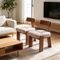 Chaise de salle à manger italienne en bois massif de caoutchouc avec cadre noir, assise en tissu olive et hauteur de 75 cm – Fournisseur en gros pour conteneurs
