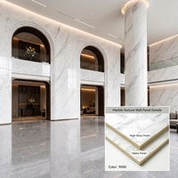 Panneau mural intérieur moderne en PVC effet marbre BAIJAX, imperméable, résistant à l'humidité, haute brillance, revêtement UV, épaisseur 5 mm, pour les lieux de divertissement