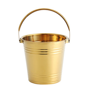 Stainless Steel Ice Bucket Round Metal Minimalist Design For Party Beverage Cooling Beer Champagne Wine - Product Image 3