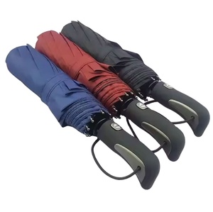 Parapluie de luxe pour homme, léger, à ouverture automatique, pliable en 3 sections, avec impression de logo OEM, idéal pour la pluie, vente en gros de cadeaux promotionnels - Product Image 1