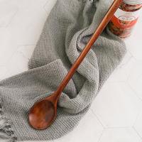Cuillère en bois de cuisine de haute qualité avec logo personnalisé, manche extra long de 13 pouces, pour servir