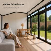 Casa Contenedor Desmontable de Lujo de 40 pies, Casa Móvil con Cocina y Baño, Casa Modular Portátil y Removible para Vivir