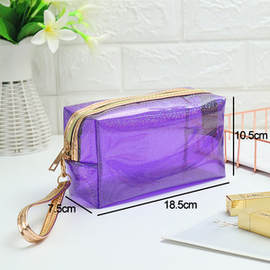 Cremallera brillante <span class=keywords><strong>de</strong></span> EVA para <span class=keywords><strong>neceser</strong></span>, bolsa <span class=keywords><strong>de</strong></span> <span class=keywords><strong>viaje</strong></span> transparente <span class=keywords><strong>de</strong></span> PVC con purpurina <span class=keywords><strong>de</strong></span> colores resellable, a la moda - Product Image 2
