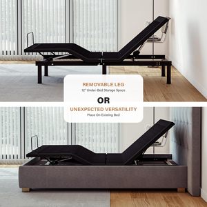 Cadre de lit King réglable avec matelas en mousse à mémoire de forme Télécommande sans fil Cadre de lit inclinable pour la tête et les pieds Mode zéro gravité - Product Image 4