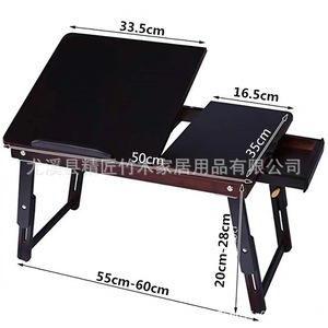 Bamboo Foldable Computer <b>Desk</b> Height Adjustable Lazy Table For Home <b>Study</b> Dormitory Use - Product Image 5