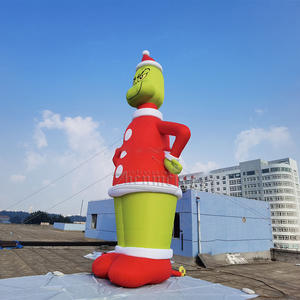 Zhenmei 20FT เป่าลมรูปการ์ตูนซานตาคริสมาสต์ขนาดใหญ่ - Product Image 5