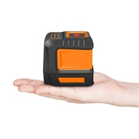Niveau laser croisé de qualité industrielle et bricolage avec 2 faisceaux rouges, précision de 3 mm, portée de 50 pieds