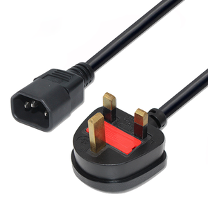 Dây sạc 20211ft 3ft 5ft C13 Dây nguồn máy tính UK-3 pin chính dẫn-C13 đến BS-1363 Đen 0.75mm2 3ft 5ft 6ft - Product Image 3