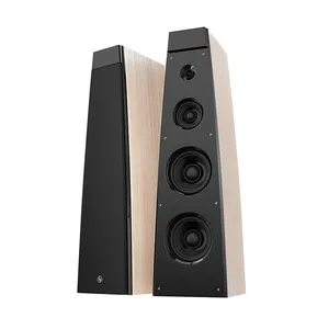 HIFIクラシックホーム屋内使用パーティー木製光同軸ラウドサウンドタワースピーカー