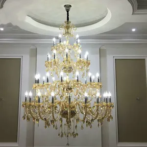 Lampu Gantung Kristal Dekorasi Villa, Lampu Langit-langit Berkilau Anting-Anting Hotel Lampu Gantung Lilin