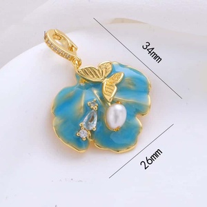Collana Artigianale da Donna con Ciondolo di Perle Naturali d'Acqua Dolce Stile Pittura <span class=keywords><strong>a</strong></span> Olio <span class=keywords><strong>Monet</strong></span>, Accessorio Gioiello Moda Quotidiana - Product Image 4