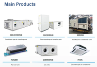 5ton 10ton 20ton Split Industrial Multi Zones VRF Cassette Canalisé Ac Unit Carrier Central Air Conditioning