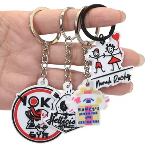 Hot Sale Promotion Cartoon Anime Wholesale Custom Own Logo Keychain Rubber 3d Soft Pvc Keychain Rubber Keyring