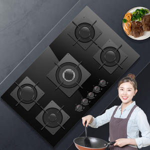 เตาแก๊สแบบตั้งโต๊ะ 5 หัวเตา เทคโนโลยีขั้นสูงจากจีน หน้าเตาทำจากกระจกเซรามิก สำหรับใช้ภายในและภายนอกอาคาร เหมาะสำหรับครัวเรือนและโรงแรม - Product Image 2