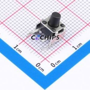 GT-TC101B-H075-L1 Tactile Switch Through hole,6x7.5mm Switch Single Pole Single Throw Round Button 2.5N Right Angle Insert - Product Image 1