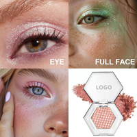 Fard à paupières pailleté haute brillance, poudre pressée, fard à paupières unique, maquillage scintillant pigmenté, marque privée OEM ODM