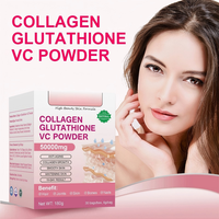 Poudre de Collagène, Glutathion et Vitamine C pour Adultes : Éclaircissement de la Peau, Élasticité, Soutien Anti-Âge, Santé des Ongles et des Articulations – 30 Sachets Portables