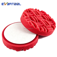 EVERTOOL Tampon de polissage en éponge jaune de 150 mm, tampon en mousse de polissage, applicateur de composé de détaillage