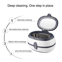 Nettoyeur à ultrasons domestique VGT-800 pour bijoux, lunettes, montres, bagues, prothèses dentaires, aligneurs et gouttières