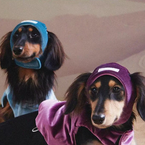 Designer Dog passt Haustier Kleidung Zubehör Niedliche bequeme umwelt freundliche Samt hüte Geeignet für Dackel Winter Weihnachts mützen - Product Image 1