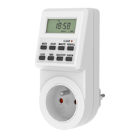 Temporizador Digital Wattsave para el Hogar, Enchufe Francés de 16A y 230V, con Programación Diaria/Semanal, Certificación IP22 y CE