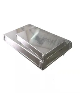 589*424*75 mm Aluminium Freezing Tray Frame freezing pan For Frozen seafood process with drain holes