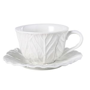 Ensemble tasse et soucoupe à café gaufré de style européen, style palais rétro, pour latte et Americano, en céramique, vaisselle hautement esthétique - Product Image 5