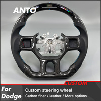 Volant sport personnalisé en fibre de carbone véritable avec écran LED intelligent pour Dodge Ram 1500 2500 3500 TRX