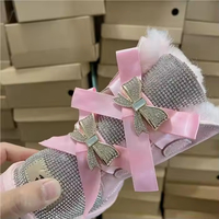 Sepatu Bot Salju Wanita Model Platform Hangat dengan Hiasan Rhinestone, Logo U, dan Aksen Pita, Grosir, Custom, Laris untuk Musim Dingin