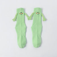 Drôle Mignon Expression Coton Aimant Main Couple Chaussettes Avec Mains En Gros