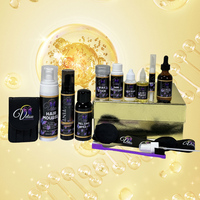 Kit d'installation de perruques avec dissolvant de colle adhésive pour dentelle à marque privée, spray fondant à tenue forte et huile de croissance capillaire