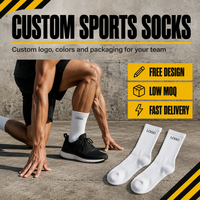 Chaussettes de sport en coton mélangé respirantes à séchage rapide avec logo et coussinets pour hommes, idéales pour la gym, anti-humidité, personnalisables