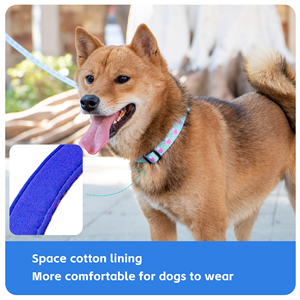 <span class=keywords><strong>Collar</strong></span> de lujo personalizado para cachorros, <span class=keywords><strong>collar</strong></span> de perro mascota ajustable de tres tamaños, collares con estampado de flores coloridas - Product Image 2