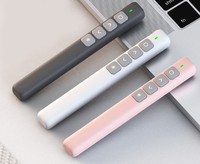 Présentateur sans fil 2,4 G avec pointeur laser rouge, portée de 1000 m et interrupteur à bouton