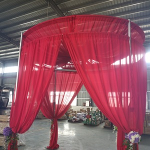 Aluminum <b>backdrop</b> <b>stand</b> round pipe and drape kits for banquet decorations - Product Image 1
