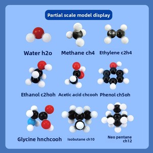Modelo <span class=keywords><strong>de</strong></span> Estructura Molecular Orgánica Química, Bolas y Varillas Proporcionales, Átomos <span class=keywords><strong>de</strong></span> Cristal, Equipo Experimental para Escuela Secundaria - Product Image 3