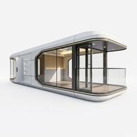 Maison préfabriquée moderne de 40 pieds avec chambre, salle de bain, salon et bureau pour hôtels ou usage personnel