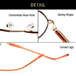 Montures de lunettes rondes grises Jack, verres plats, tendance mode unisexe, monture complète SF9001 - Product Image 5