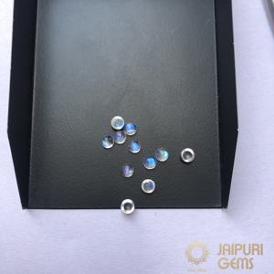 Pierre de Lune Arc-en-ciel Naturelle Ronde Lisse de 3 mm, Cabochon, Pierre Précieuse en Vrac pour la Fabrication de Bijoux et les Créations Personnalisées - Product Image 5