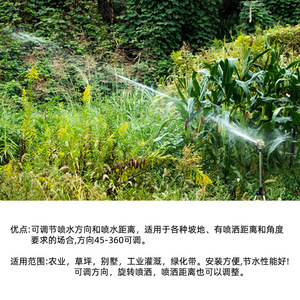 Boquilla Rotatoria de Aleación Zhongxun para Riego, 4 Pulgadas, Doble Rociado, DN15, para Jardín y Agricultura - Product Image 5