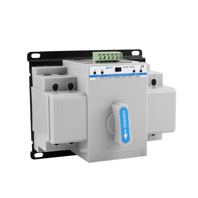 AC230V 400V ATS 2P Dual Power Automatic Transfer Switch 4P Three Phase ATS 40A 63A 100A 125A Switch CB Class Manual Change Power