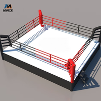 Ring de boxe à hauteur personnalisable, antidérapant, taille sur mesure disponible pour les clubs de fitness, les sports de combat, les tournois amateurs