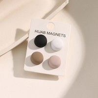Direkt vom Hersteller: Farbenfrohe Runde Matte Hijab-Magnetschnallen, Starke Magnetische Schalclips ohne Verhaken für Damenmode im Großhandel