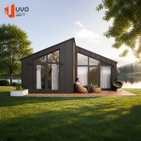 Casa Contenedor Prefabricada UVO Tipo A-Frame, Villa Modular, Color Personalizado, Panel Sándwich de Acero, Mini Casa, Cabaña de Jardín, Directo de Fábrica, CE