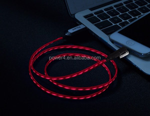 3ft 4ft <span class=keywords><strong>enciende</strong></span> el LED redondo carga cable de carga para iphone6 iphone7 samsung - Product Image 3